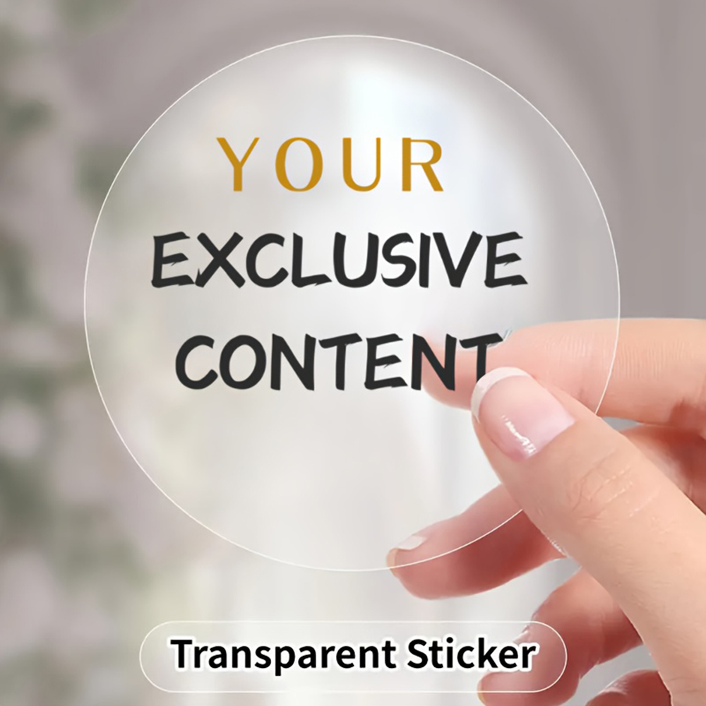 Wedding Supply Bulk - Adesivos Redondos Transparentes Personalizados para Casamentos,