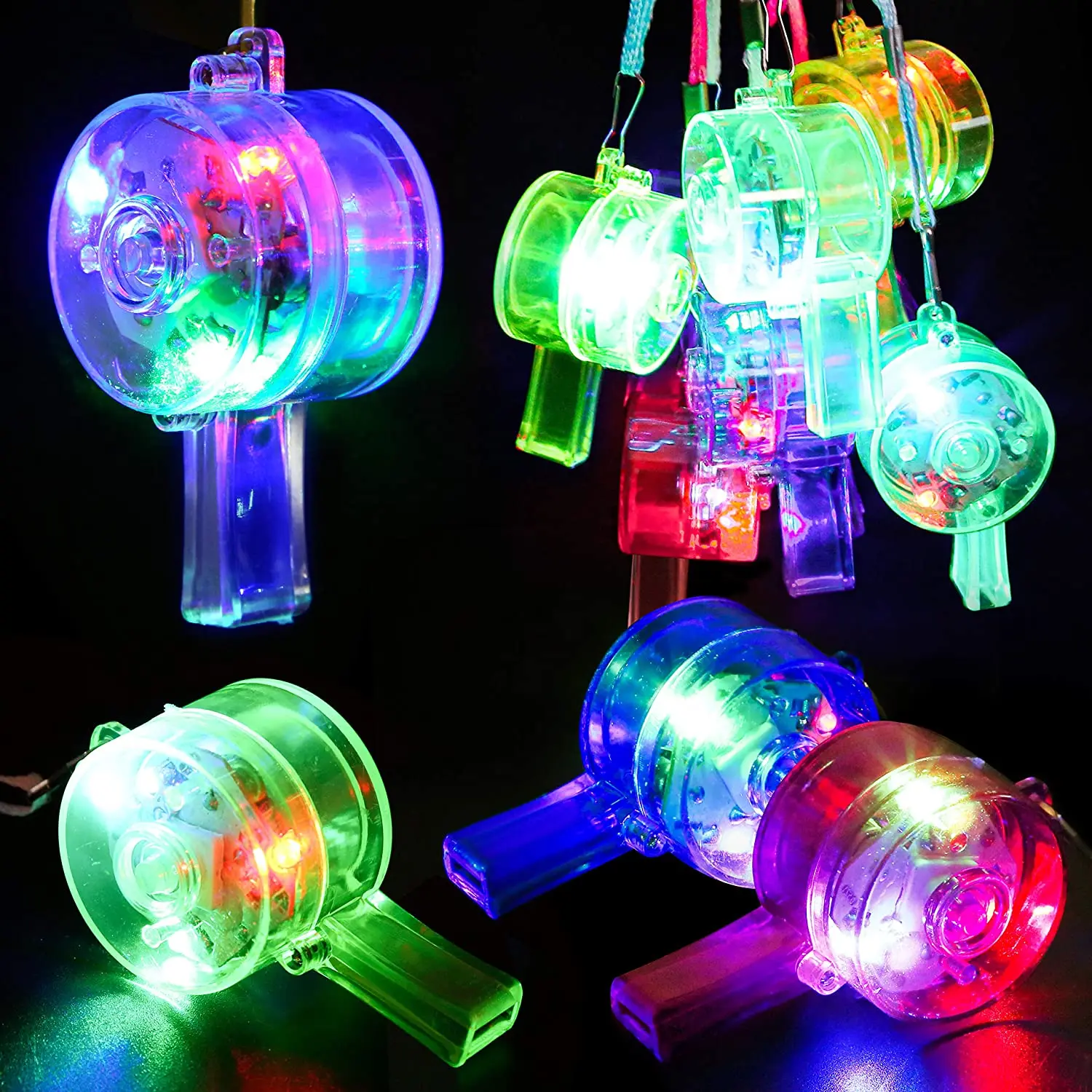 Wedding Supply Bulk - Apito LED que brilha no escuro,
