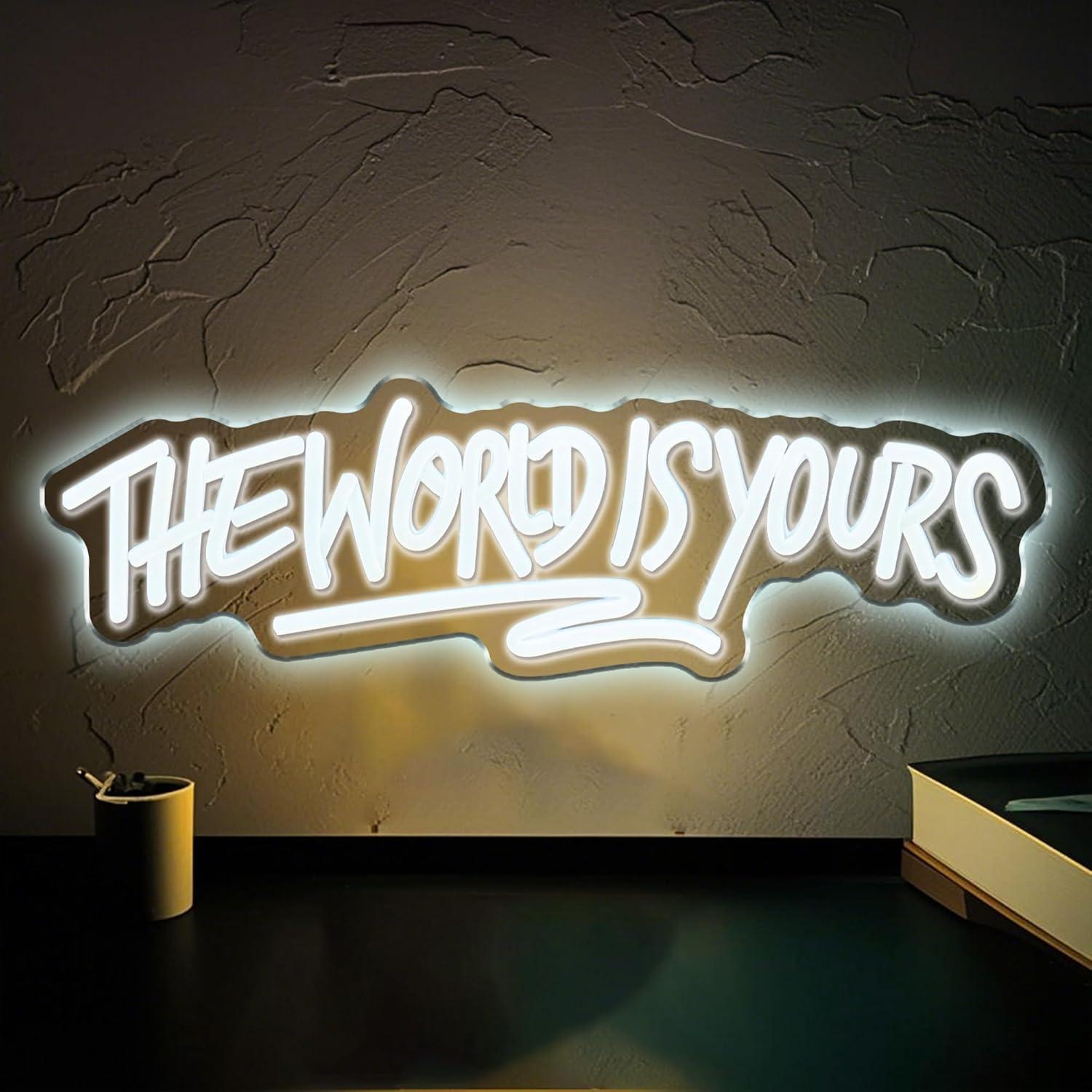 Wedding Led - Letreiro Neon 'The World is Yours'