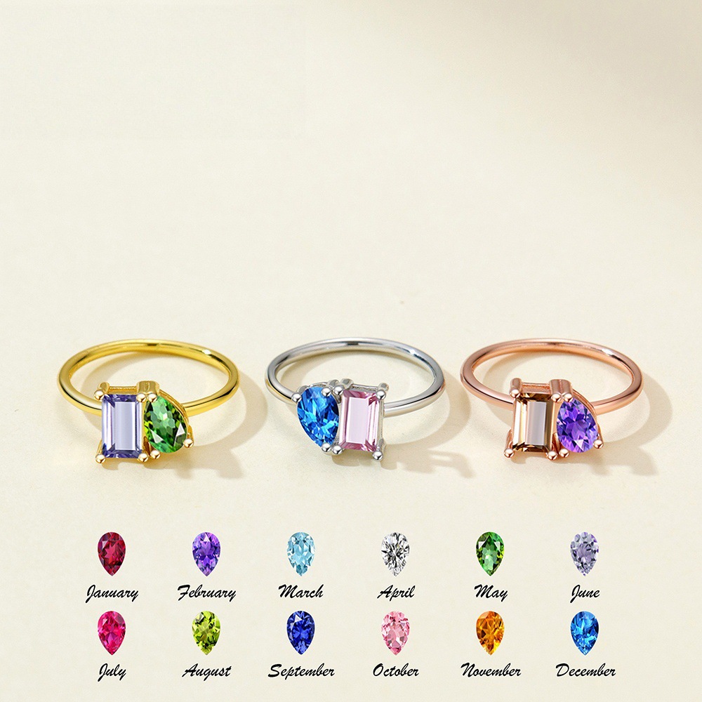 Wedding Zone - Novo Anel Personalizado Estilo INS Quadrado