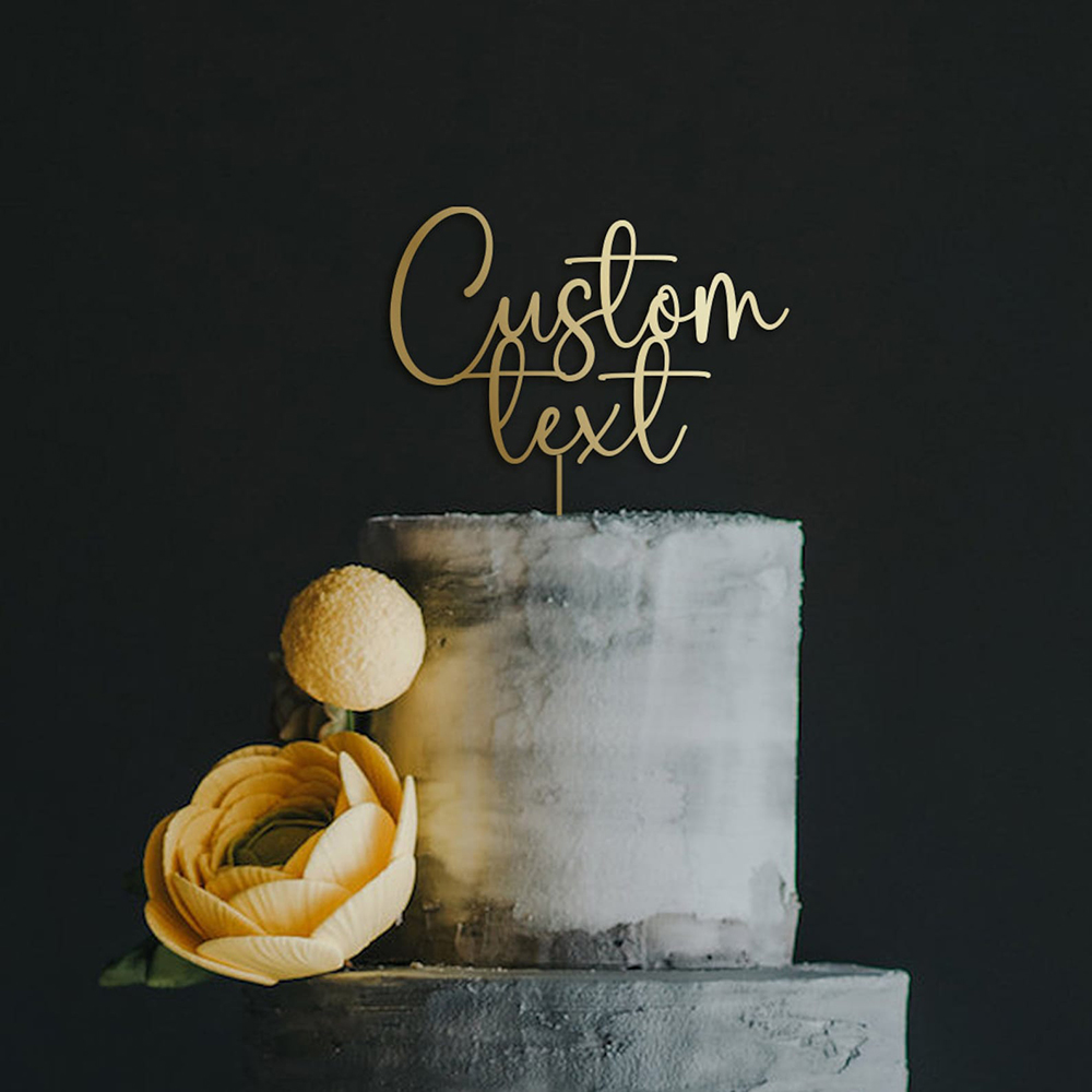 Topper de bolo acrílico dourad - Wedding Ceremony Supply avaliação e preço
