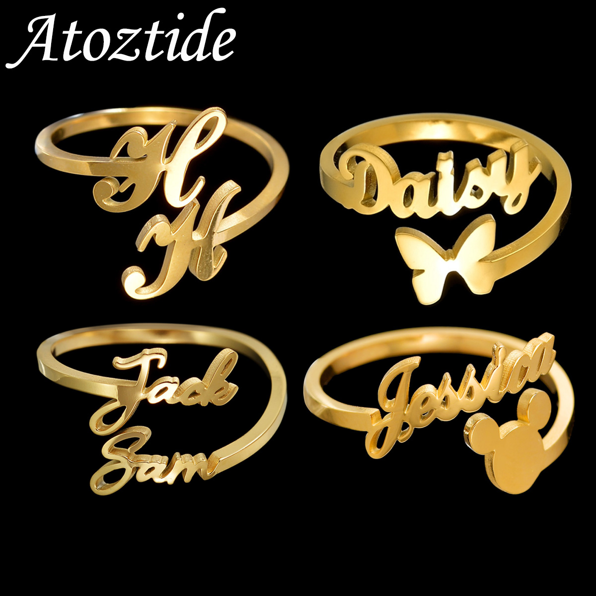 Atoztide anéis com nomes perso - Wedding Zone avaliação e preço