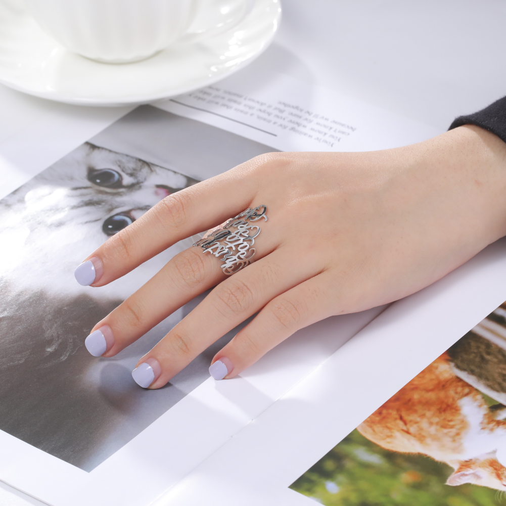 Anéis de nome duplo personaliz - Wedding Zone avaliação e preço