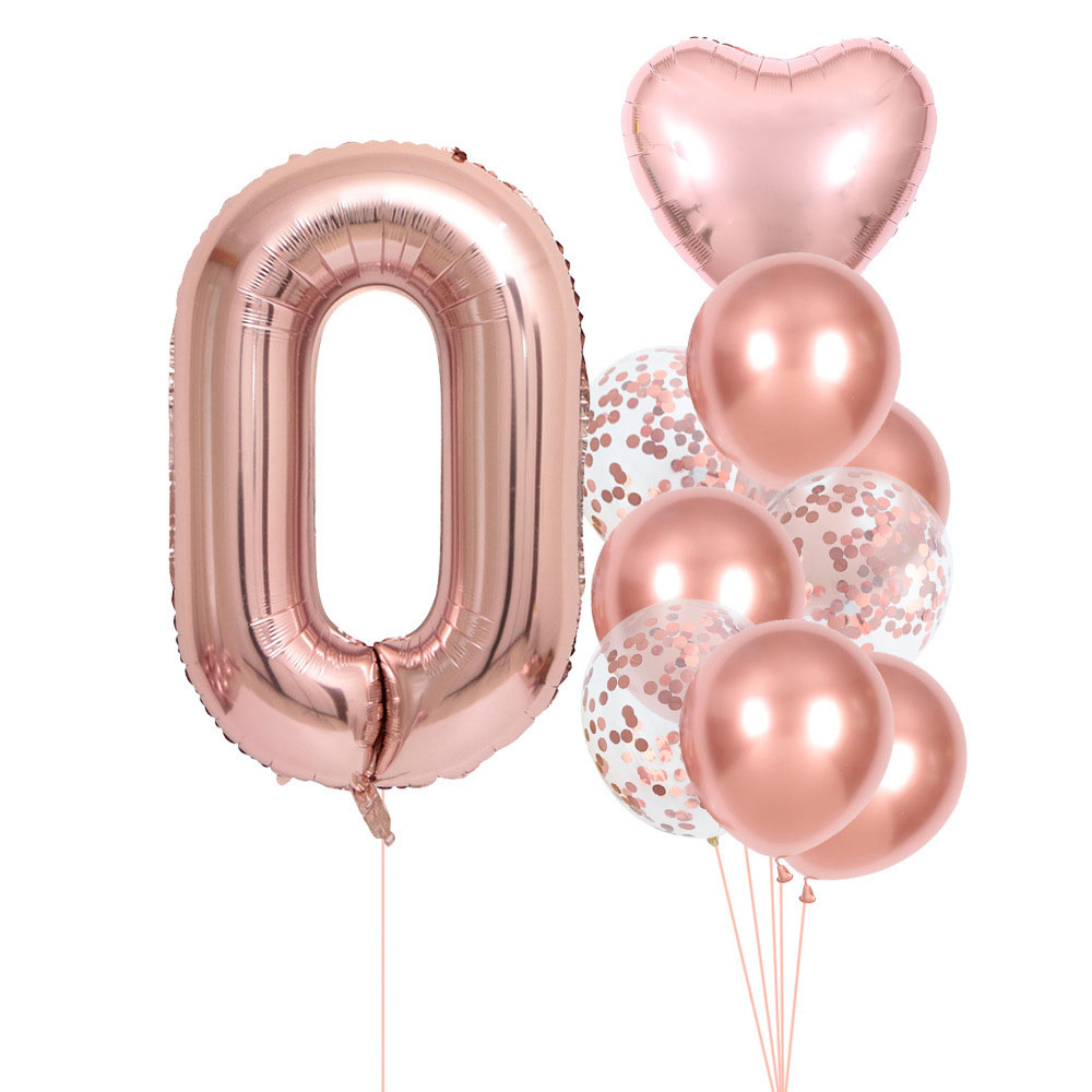 40 Polegada 0-9 ouro rosa núme - Wedding Ceremony Supply avaliação e preço