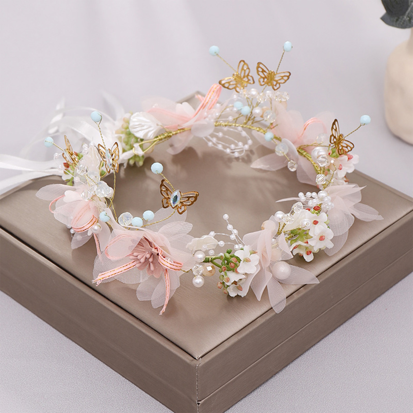 Tiara de Flores para Mulheres  - Wedding Supply Store avaliação e preço