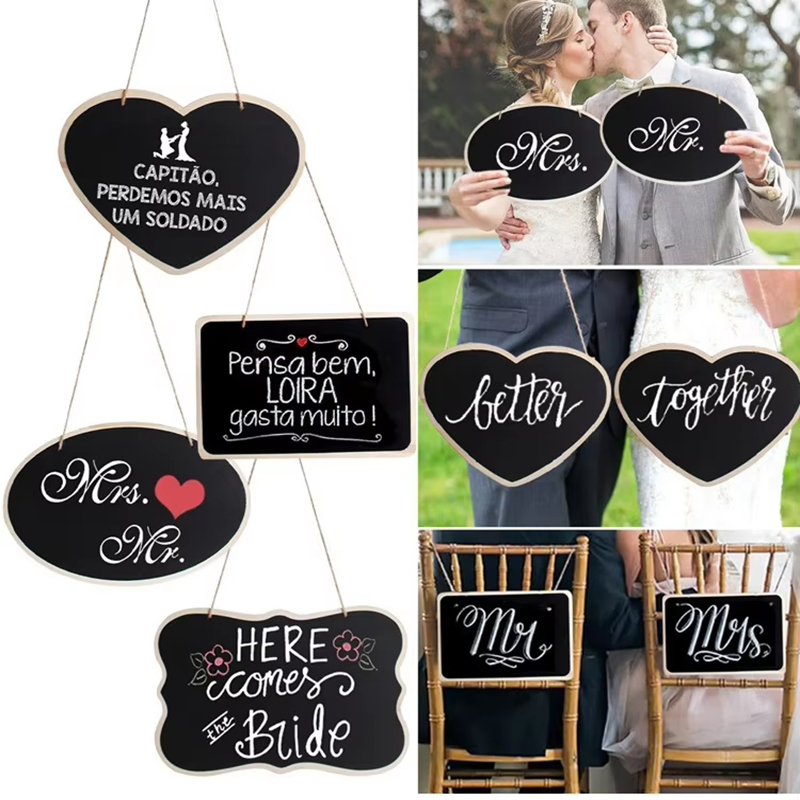 Quadro negro de madeira rústic - Wedding Ceremony Supply avaliação e preço