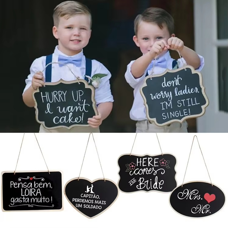 Quadro negro de madeira rústic - Wedding Ceremony Supply avaliação e preço