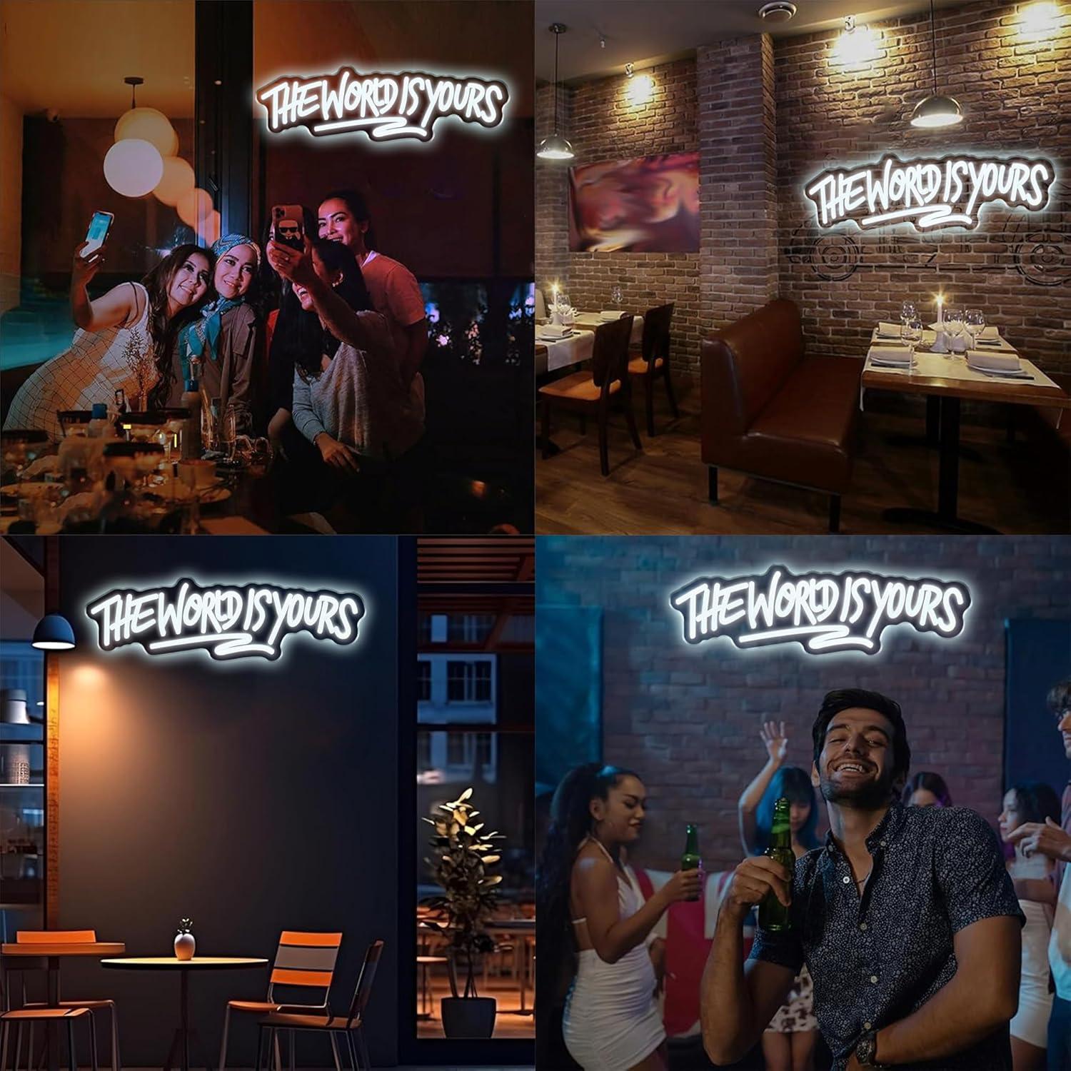 Letreiro Neon 'The World is Yo - Wedding Led avaliação e preço